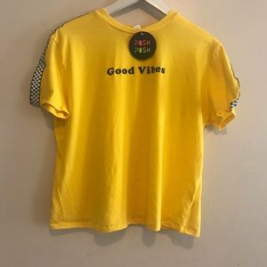 Posh Juniors/ Women’s Good Vibes Only Crop T Shirt